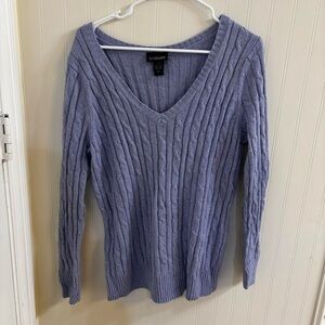 Lane Bryant Women's Lavender V-Neck Sweater